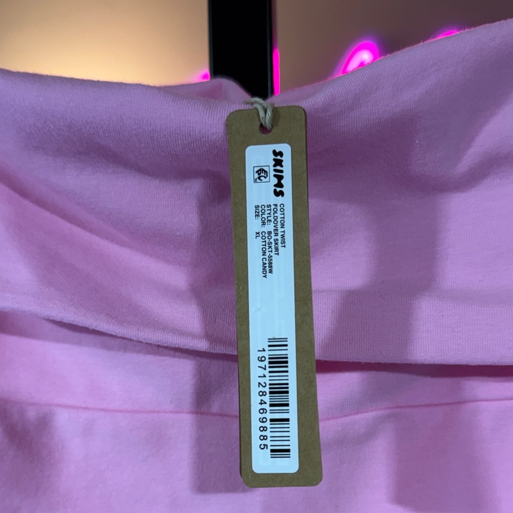 SKIMS Cotton Candy Maxi Skirt Foldover Waist NWT XL - Picture 2 of 4